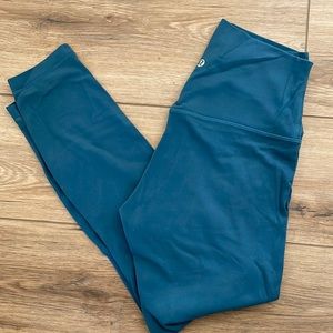 Lululemon blue leggings- butter soft- high waist fit- no pockets- lightly worn